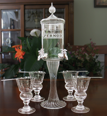 Etched Crystal Absinthe Fountain Pernod Etching
