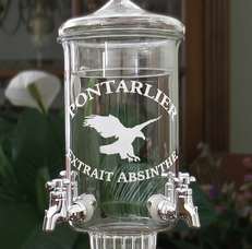 Etched Crystal Absinthe Fountain Pontarlier Etching