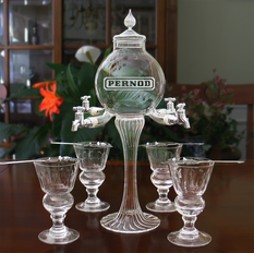 Etched Glass Absinthe Fountain Pernod Etching Rozier